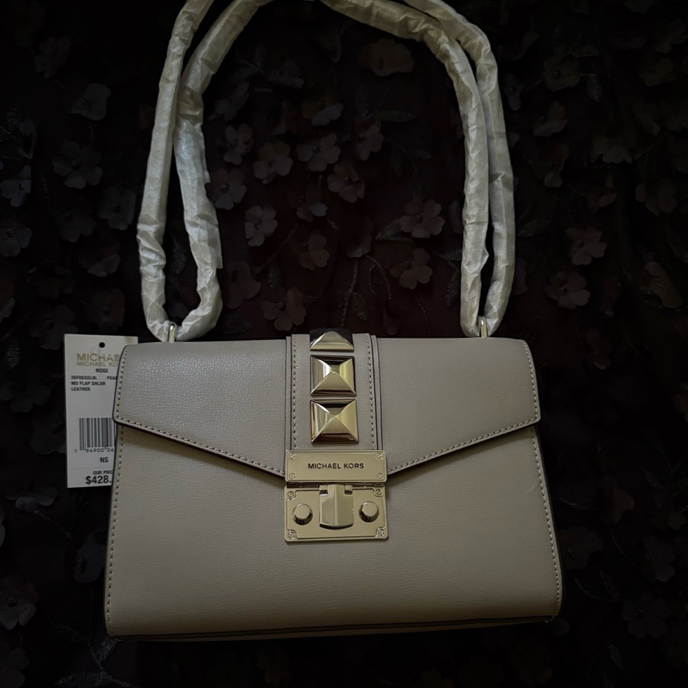 Michael Kors Rose Shoulder Bag gray with Silver Accents